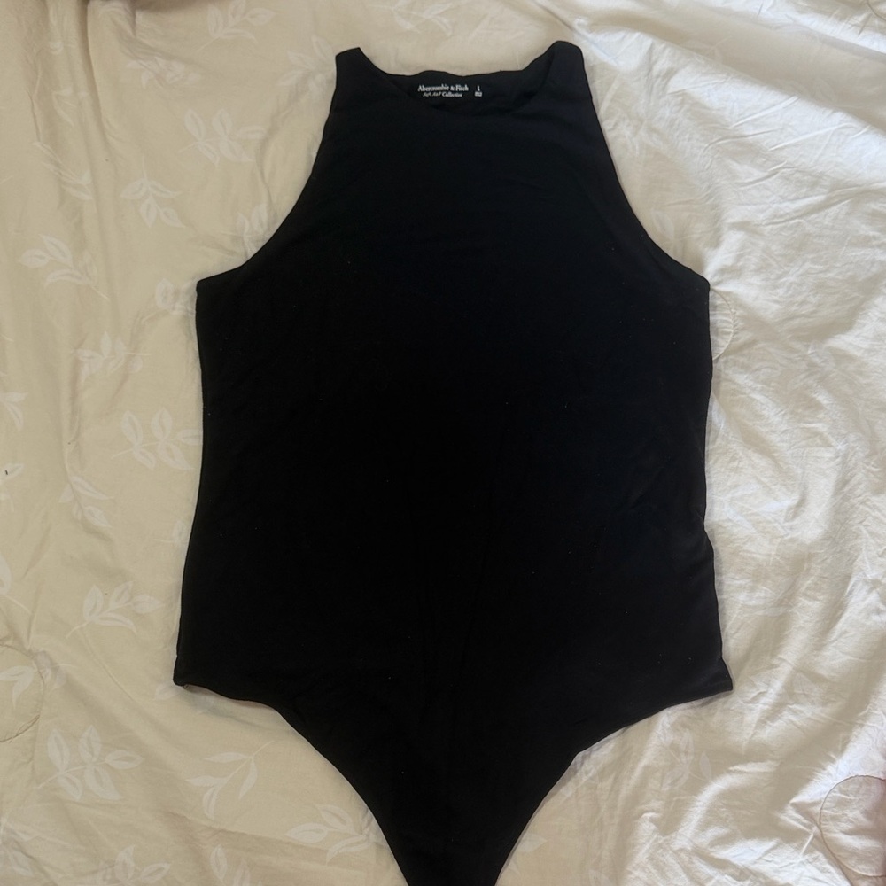 Abercrombie & Fitch Black Seamless High-Neck Bodysuit